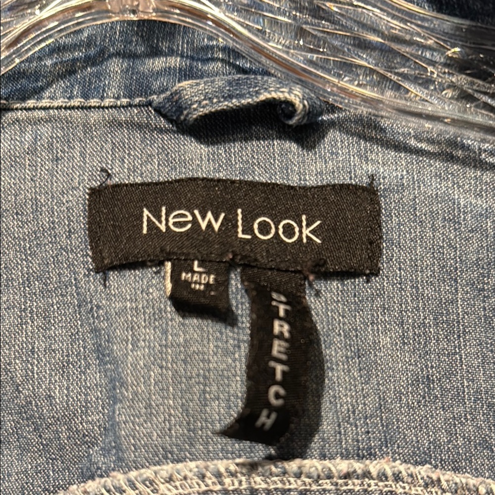 💰BOGO FREE New Look Crop Jean Jacket Kids L Ladies’ XS - Picture 6 of 7